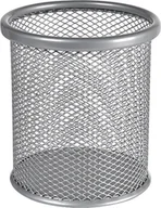 Przyborniki na biurko - Stickn Penneholder tråd metal sølv Ø90mm H100mm - miniaturka - grafika 1