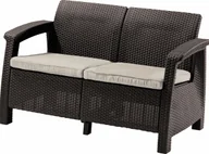 Sofy ogrodowe - KETER Sofa ogrodowa GREEK LOVE SEAT brązowy - miniaturka - grafika 1