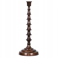 Świeczniki - ŚWIECZNIK KANDELABR styl loft RDZAWY BRĄZOWY do salonu sypialni wys. 30cm - miniaturka - grafika 1