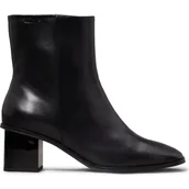 Botki damskie - Calvin Klein Skórzane botki na słupku - miniaturka - grafika 1