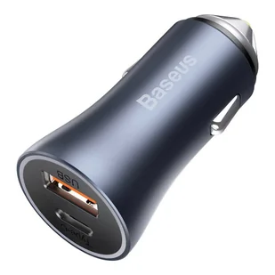 Baseus Golden Contactor Pro szybka ładowarka samochodowa USB Typ C / USB 40 W Power Delivery 3.0 Quick Charge 4 + SCP FCP AFC szary (CCJD-0G) - Ładowarki samochodowe - miniaturka - grafika 3