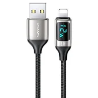 Kable USB - USAMS Kabel pleciony U78 lightning 1.2m 2.4A Fast Charging biały - miniaturka - grafika 1