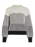 Swetry damskie - Vila Damski sweter z dzianiny Visalina L/S O-Neck Knit Top/Pb, czarny, L - miniaturka - grafika 1
