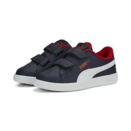 Buty trekkingowe dziecięce - Dziecięce skórzane sneakersy Smash 3.0 V PUMA Navy White For All Time Red Blue - miniaturka - grafika 1