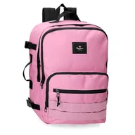 Torby na laptopy - Pepe Jeans Aris Colorful Plecak kabinowy na laptopa 15,6" różowy 31x44x20 cm Poliester by Joumma Bags - miniaturka - grafika 1