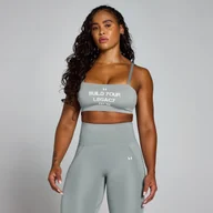 Biustonosze - Damski stanik sportowy z kolekcji Origin Graphic MP – Fossil Grey - XL - miniaturka - grafika 1