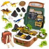 Plecaki - Duży Zestaw Dinozaurów Jaja Figurki W Walizce Plecaku Wulkan Dinozaury Xxxl - miniaturka - grafika 1