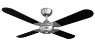 Wentylatory łazienkowe - Bestron Bestron Wentylator sufitowy z pilotem DCF42BR 101 cm czarno-srebrny 8712184056774 - miniaturka - grafika 1