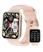 Smartwatch - Smartwatch różowy rozmowy sport tętno ciśnienie IP68 iOS Android - miniaturka - grafika 1