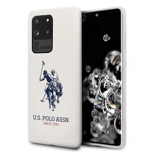 U.s. polo assn US Polo USHCS69SLHRWH S20 Ultra G988 biały/white Silicone Collection - Biały - Etui i futerały do telefonów - miniaturka - grafika 1