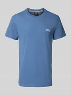 Koszulki męskie - T-shirt z wyhaftowanym logo - miniaturka - grafika 1