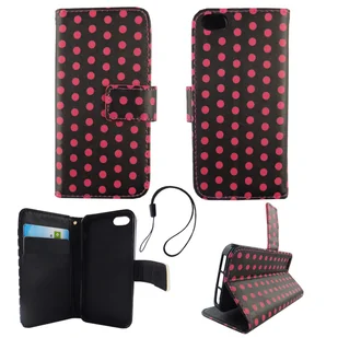 Etui na telefon komórkowy Etui na telefon komórkowy Apple iPhone 5 / 5s / SE Polka Dot Black Pink - Etui i futerały do telefonów - miniaturka - grafika 1