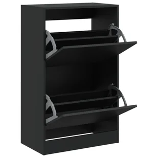 vidaXL Szafka na buty czarna 60x34x96,5 cm materiał drewnopochodny - Szafki na buty vidaXL Szafka na buty czarna 60x34x96,5 cm materiał drewnopochodny - Szafki na buty - miniaturka - grafika 1
