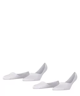Burlington Kobiety Stopki Everyday 2-Pack W IN Bawełna niewidoczne jednokolorowe 2 Pak, Biały (White 2000), 37-38 - Skarpetki damskie - miniaturka - grafika 1