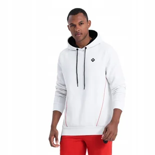 Bluza męska z kapturem na zamek biała V3 S006 XL - Bluzy męskie - miniaturka - grafika 1