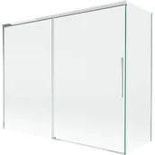 Parawany nawannowe - Mexen Rox parawan nawannowy 2-skrzydłowy rozsuwany 190 + 90 x 150 cm, transparent, chrom - 8C9-190-090-01-00 - miniaturka - grafika 1