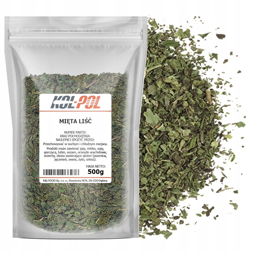 Mięta Zielona 500g Liść mięty suszona naturalna herbata ziołowa Kol-Pol
