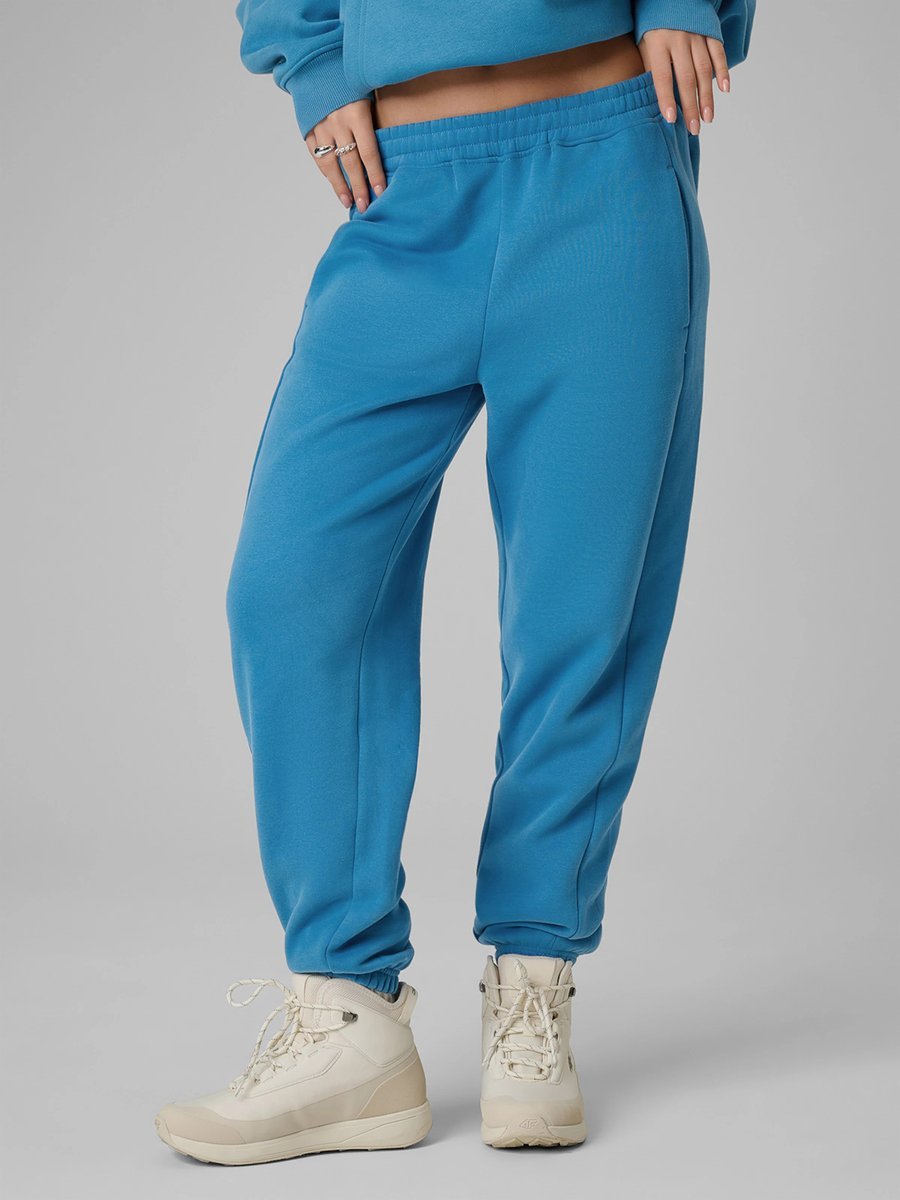 Spodnie dresowe joggery damskie 4F 4FRSS26TTROF1724-32S Granatowy XS