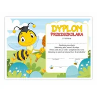 Dyplomy i okładki - LearnHow Dyplom A4 przedszkolaka - Pszczółka 10szt - miniaturka - grafika 1