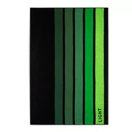 Ręczniki - Ręcznik plażowy 100x160 Light zielony czarny pasy frotte 380 g/m2 8881/3 - miniaturka - grafika 1