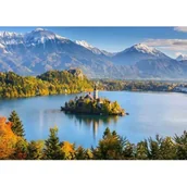 Malowanie po numerach - Diamentowa mozaika Jezioro Bled z wysepką, Słowenia 1006522 - miniaturka - grafika 1