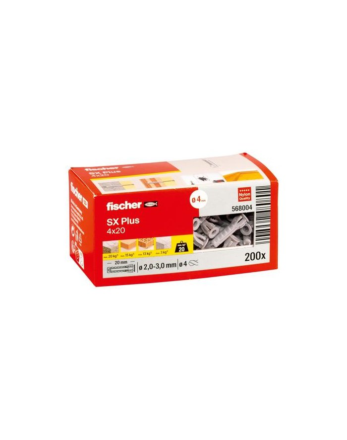 Fischer plug SX 4x20 200 pcs.