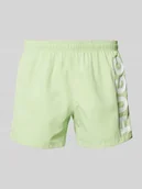 Kąpielówki męskie - Spodenki kąpielowe o kroju relaxed fit z nadrukiem z logo model ‘ABAS’ - miniaturka - grafika 1