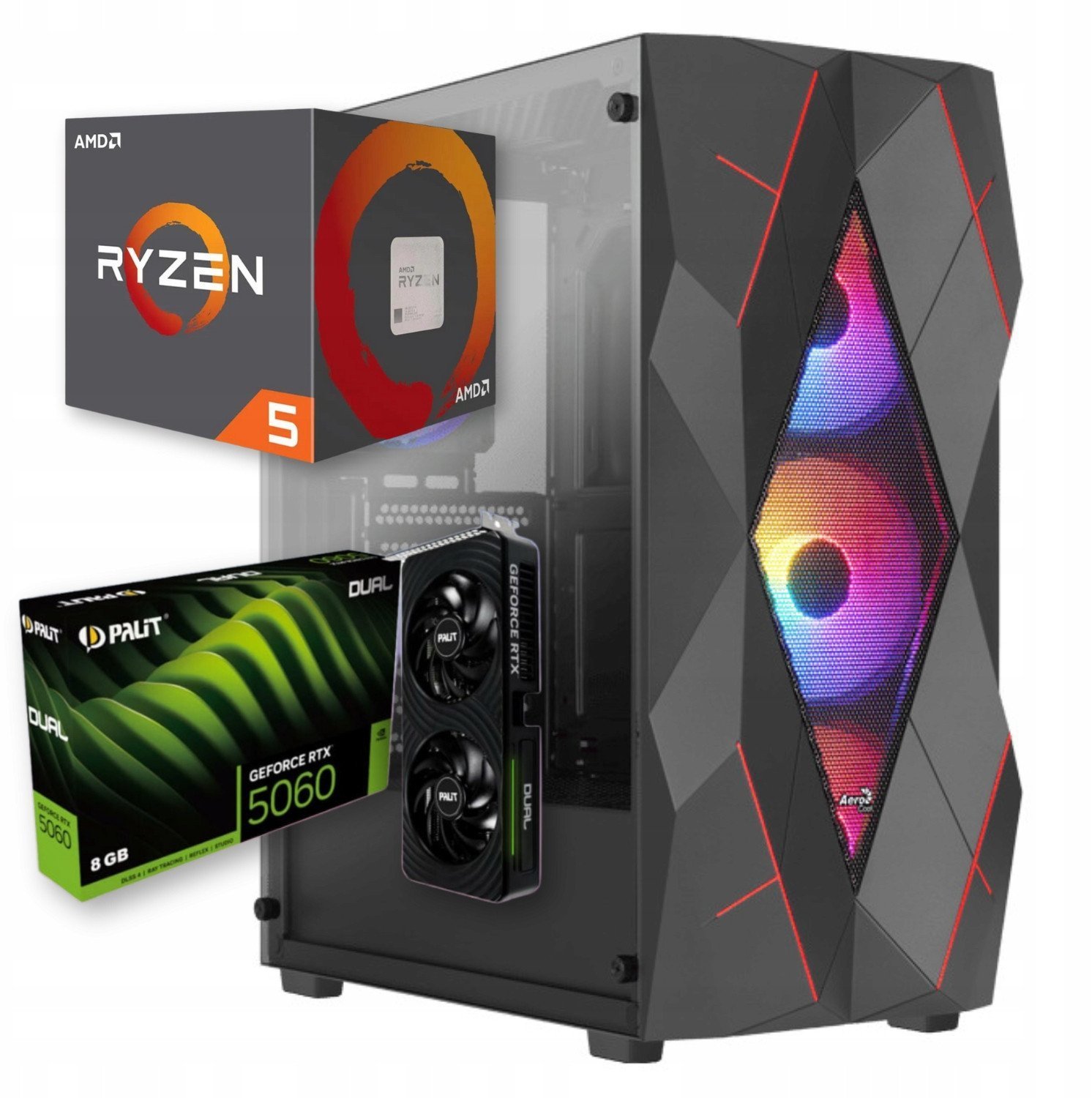 Komputer BSG Raptor V24 AMD Ryzen 5 NVIDIA RTX 5060 32GB DDR4 1000GB SSD Windows 11 17558507827