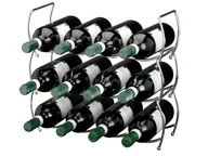 Stojaki na wino - Excellent Houseware STOJAK NA WINO 3 ELEMENTY STAL CHROMOWANA KOOPMAN C80820000 - miniaturka - grafika 1