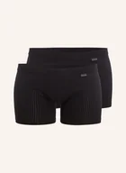 Majtki damskie - Schiesser Bokserki Cotton Essentials, 2 Szt. schwarz - miniaturka - grafika 1