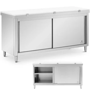 Szafka gastronomiczna wolnostojąca z deską do krojenia STAL 180 x 60 cm - Meble gastronomiczne - miniaturka - grafika 1