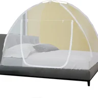 Moskitiery - Duża, rozkładana moskitiera kopułkowa 195 x 180 cm, lekka i mobilna, ochrona przed komarami do łóżka - miniaturka - grafika 1