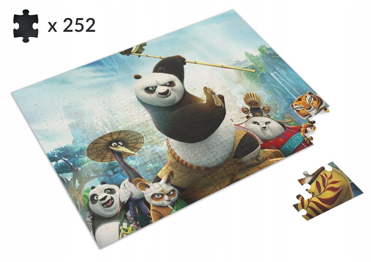 PUZZLE KUNG FU PANDA FILM BAJKA 252 EL. +IMIĘ