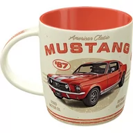 Kubki - Retro Kubek Ceramiczny Ford Mustang GT 1967 Red 340 ml - miniaturka - grafika 1