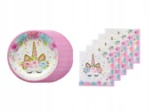 Urodziny dziecka - Zestaw Serwetki Talerzyki JEDNOROŻEC papierowe 32szt - miniaturka - grafika 1