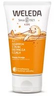 Kosmetyki kąpielowe dla dzieci - Weleda Kids Happy Orange krem pod prysznic i szampon dla dzieci 2 w 1 150 ml - miniaturka - grafika 1