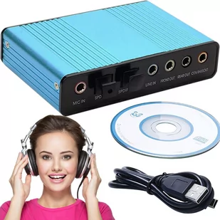 KARTA MUZYCZNA DŹWIĘKOWA USB JACK ADAPTER 5.1 7.1 ZEWNĘTRZNA - Karty dźwiękowe - miniaturka - grafika 1