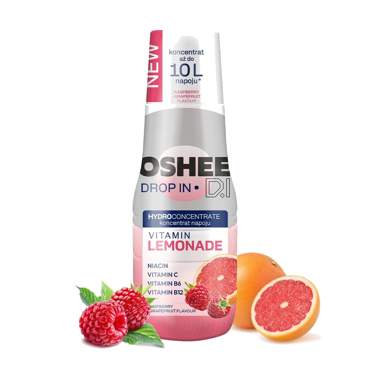 Hydrokoncentrat OSHEE DROP IN Lemoniada witaminowa o smaku malinowo - grejpfrutowym 500 ml