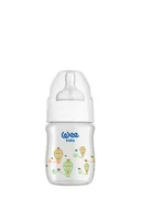 Butelki dla niemowląt - WEE BABY BUTELKA ŻAROODPORNA Z SZEROKĄ SZYJKĄ 120ML 0M+ BIAŁA - miniaturka - grafika 1