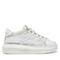 Sneakersy damskie - Sneakersy KARL LAGERFELD Kapri KL62511F Biały - miniaturka - grafika 1