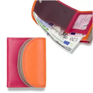 Duży kolorowy portfel damski Visconti ze skóry naturalnej z RFID