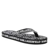 Klapki i japonki damskie - Japonki KARL LAGERFELD KL81003 Y01 Black/White Weave - miniaturka - grafika 1