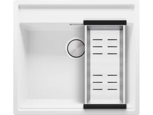 Zlewozmywak kuchenny granitowy jednokomorowy bez ociekacza z dużą komorą MAX i półką na akcesoria Bergen 60 Low Cut MJ6KW-X0#Z+AROL02-KC$G - Zlewozmywaki - miniaturka - grafika 2