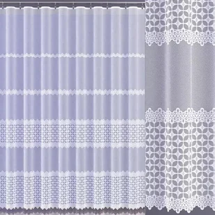 Firanka żakardowa metrażowa wys. 250 cm Kireta 624833 biała - Firany - miniaturka - grafika 1