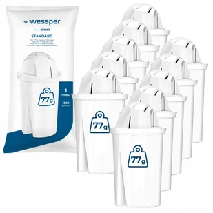 Filtry wody aquaclassic Standard do dzbanek filtrujący szklany Wessper 10x - Wkłady filtrujące - miniaturka - grafika 1