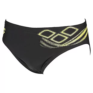 ARENA Męskie buty M Spirit Brief Swim Trunks, Black-soft Green, 4 PL - Kąpielówki męskie - miniaturka - grafika 1