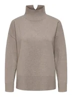 Swetry damskie - ONLY Sweter w kolorze szarobrązowym - miniaturka - grafika 1