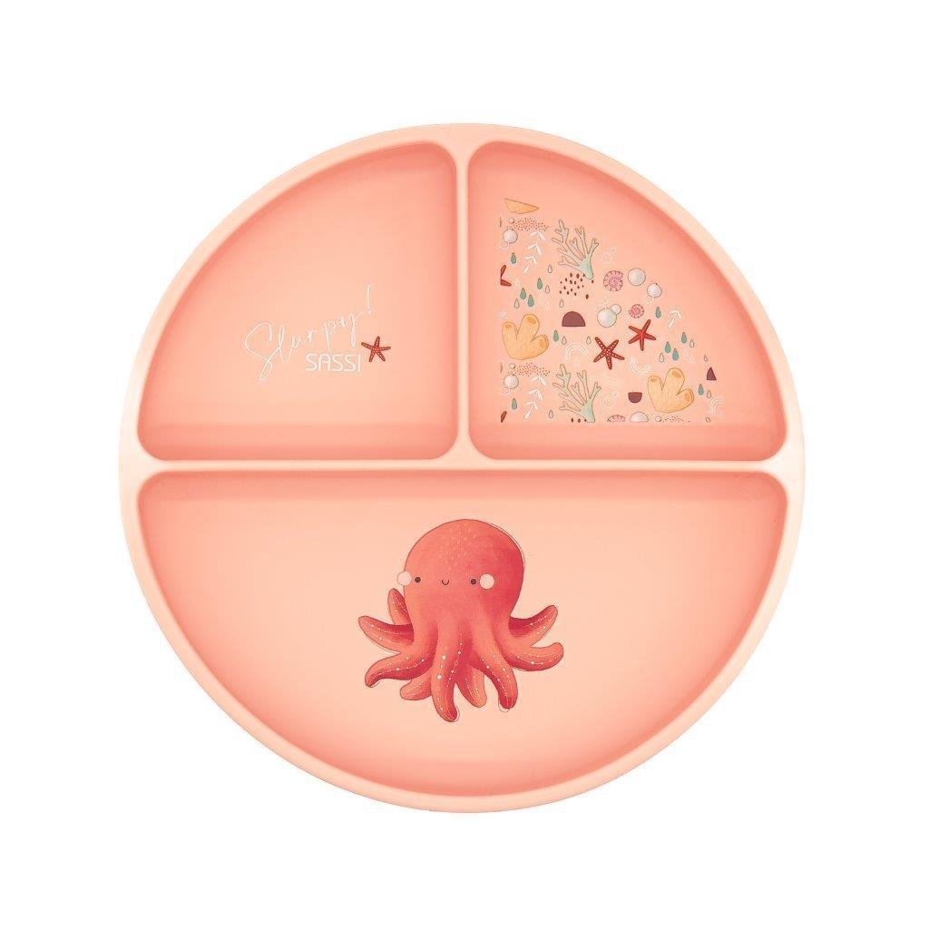 SASSI EDITORE Talerz silikonowy z przyssawką Ośmiornica SASSI
