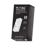 Taśmy LED - Kontroler Sterownik Ściemniacz V-TAC MONO Jednokolorowy 12A 12V-144W 24V-288W VT-2431 - miniaturka - grafika 1
