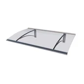 Daszki nad drzwi - Gutta Zadaszenie Swing 160x90x27 cm efekt stali - miniaturka - grafika 1